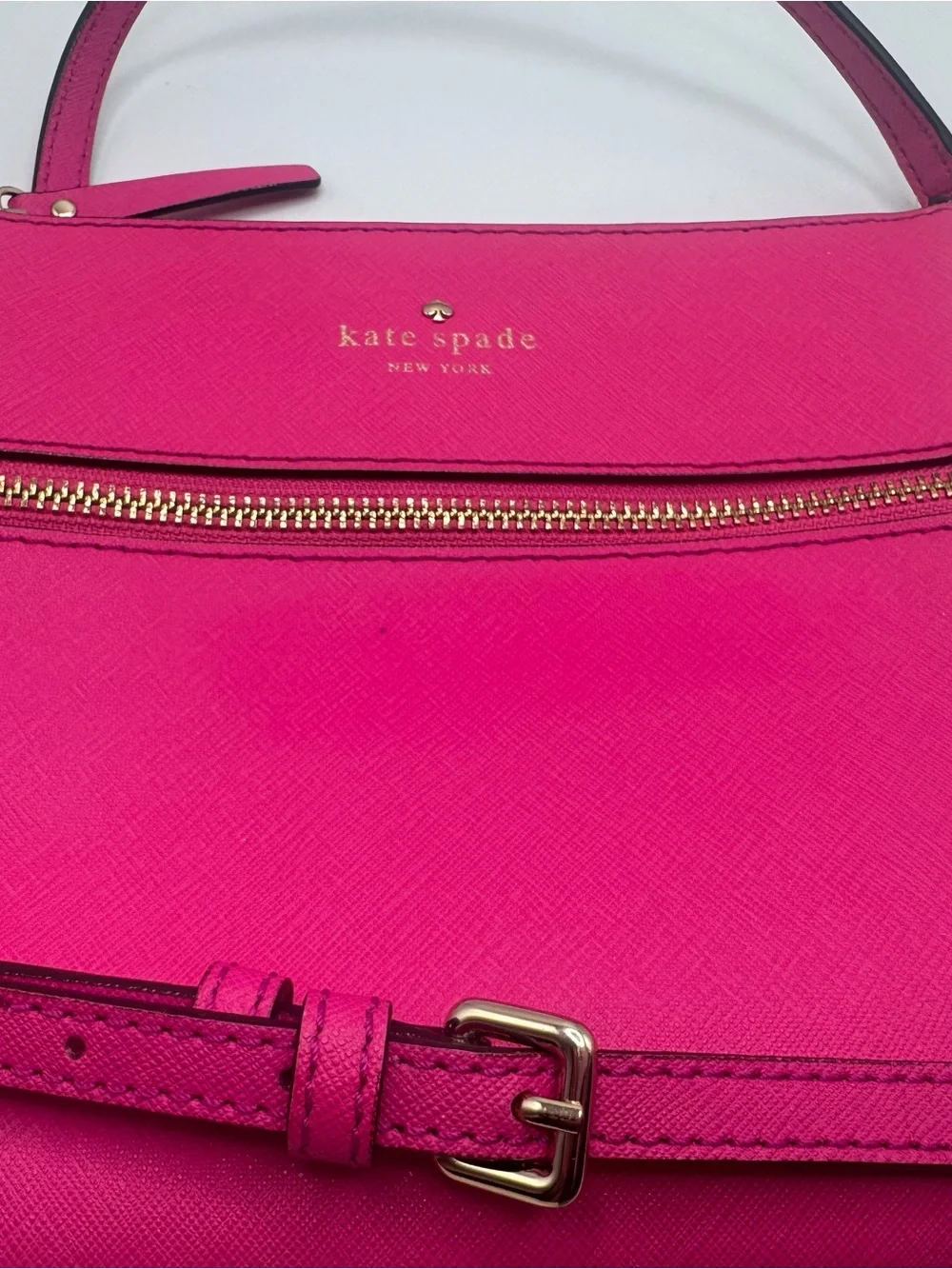 kate spade Hot Pink Crossbody with Gold Hardware